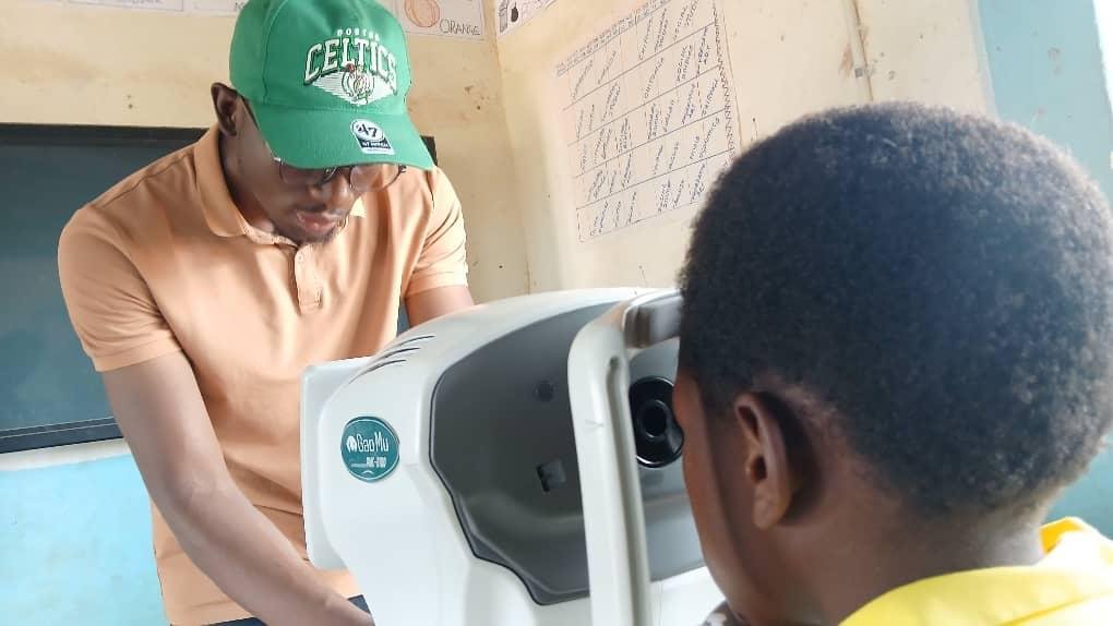 Eye health screening at Simooya Village Clinic